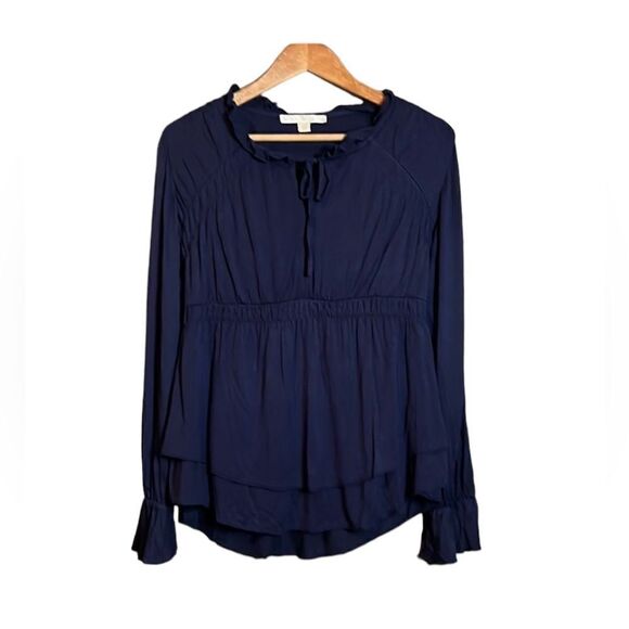 Boston Proper long sleeve Navy Blouse. Size medium - Picture 1 of 8